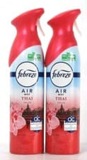 Image of 2 Bottles Febreze Air 300 mL Thai Orchid 100% Natural Propellant Mist