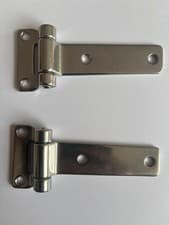 Image of A PAIR OF STAINLESS STEEL HEAVY DUTY 316 T HINGES WILL NOT RUST