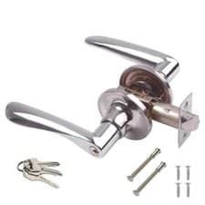 Image of Trident Door Handle Pair Lever on Rose Set with Adjustable Latch (Variations)