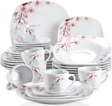 Image of Complete Dinner Set 30 Piece Crockery Dinner Soup Dessert Plates Cups Saucers