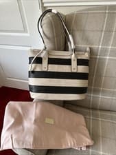Image of Radley Patcham Palace Striped Pebbled Leather  shopper Shoulder Bag Brand New
