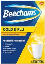 Image of Beechams Cold & Flu Honey and Lemon 5 pack X 1
