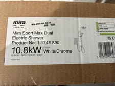 Image of Mira Sport Max Airboost Dual Electric Shower - 10.8kW White & Chrome 1.1746.830