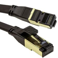 Image of FLAT CAT8 Shielded Cable 2000MHz 40Gbps Ethernet LAN Ultra High Speed RJ45 Lot