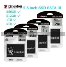 Image of Kingston 2.5" SSD KC600 256GB 512GB 1TB 2TB SATA 3 Laptop Solid State Drive lot