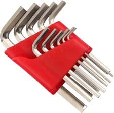 Image of Wrench Tool Set Hex  Allen Key Set Metric 11 PC 1.27-6mm Long and Short Arm