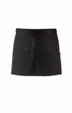 Image of PEGA010P3 Black Bar Apron with 3 pockets. New