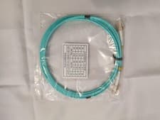 Image of 2m OM4 Aqua Fibre Optic LC LC Duplex MM 50 125 Patch LSZH Cable