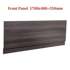 Image of Modern Bathroom Side Front End Bath Panel Adjustable Calm Grey Straight
