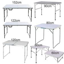 Image of 2/3/4/5FT Aluminum Portable Folding Camping Picnic Table Outdoor BBQ Garden Desk