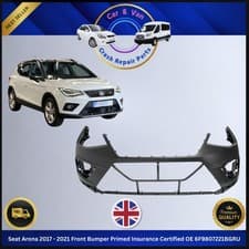 Image of Seat Arona 2017 - 2021 Front Bumper Primed Insurance Certified OE 6F9807221BGRU