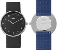 Image of Braun 2-Hand Analogue Quartz Watch with Additional Silicone Rubber Strap