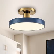 Image of Nordic Semi Flush Mount Ceiling Light Round LED Ceiling Light For Porch Bedroom