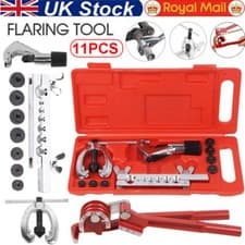 Image of Brake Fuel Pipe Repair Tool Set Metric Flaring Kit + Mini Bender + Tube Cutter