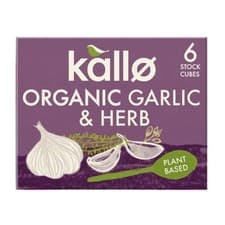 Image of 💚 3 x Kallo Organic Garlic & Herb 6 Stock Cubes