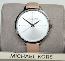 Image of Michael Kors MK2778 Ladies Charley Leather Strap, Silver Dial 38MM Watch