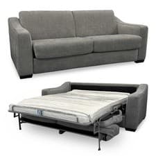 Image of Furniture Village ‘Optimus’ 3 Seater Sofa Bed Pewter with Memory Foam Mattress