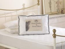 Image of Pillows Pack of 2 Goose Feather & Down Filled Bedding Side Sleeping Pillows Pair