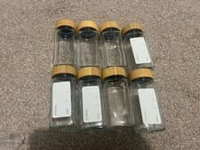 Image of 8 X bamboo Spice Jars