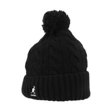 Image of Kangol K4460SM Black Cable Knit Pom Pom Beanie 144767889