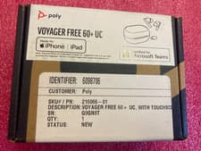 Image of NEW GENUINE Poly Voyager Free 60+ UC Black Wireless Earbuds - Touchscreen Case