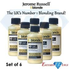 Image of 6 x Jerome Russell BBlonde Cream Peroxide 75ml Light to Dark Brown Hair 40vol