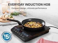 Image of Tefal IH201840 Table Top Portable Ceramic Induction Hob 6 Functions 2 Hour Timer