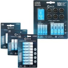 Image of AA AAA Batteries Long Lasting Lithium Nice Power LR03 LR6 Far Long Expiry Pack