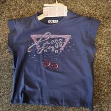 Image of SALE NEW GUESS NAVY GIRLS T-SHIRT STYLE J5G101 SIZES  8 YRS 10 YRS 12 YRS
