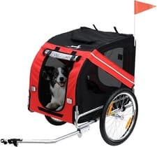 Image of Folding Dog Bicycle Trailer – Weatherproof Pet Stroller, 30kg