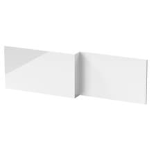 Image of 1800mm Waterproof Square Shower Bath Front Panel - Gloss White