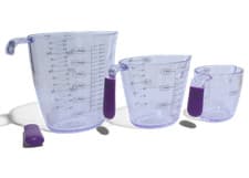 Image of KitchenCraft Colourworks 3 Piece Measuring Jug Set Purple DAMAGED