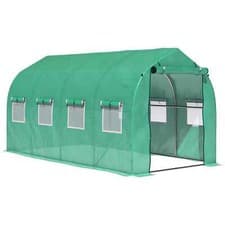 Image of (4 x 2 M) Polytunnel Greenhouse with Windows and Door, Walk in Greenhouse