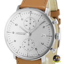 Image of Junghans Max Bill Chronoscope 027/4502.02 Sapphire Glass 40mm Men's Watch NEW