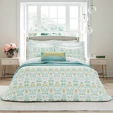 Image of V&A Voysey Anselm Duvet Cover Set Double Aqua