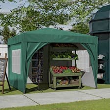 Image of BIRCHTREE Pop Up Gazebo 3x3m Awning Party Tent Canopy Marquee Waterproof Garden
