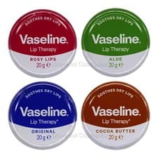 Image of 3 Pack Vaseline Lip Therapy Balm Petroleum Jelly 20g Pocket Size Pots