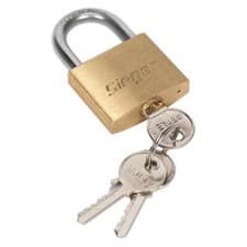 Image of Sealey Brass Body Padlock with Brass Cylinder 40mm