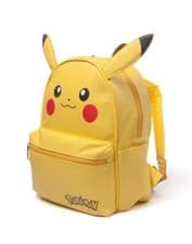 Image of Pokemon Backpack Pikachu with Ears yellow school kids Eco leather boys and girls