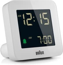 Image of Braun Digital Alarm Clock with Snooze , White - BC09W