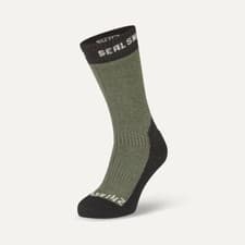 Image of Sealskinz Stanfield Waterproof Extreme Cold Weather Mid Length Sock - Olive