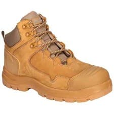 Image of Portwest Safety Boots Wide Fit Side-Zip/Laces S3S Nubuck Leather Steel Toe Work