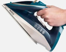Image of Beldray 2200W Duo Glide Steam Iron , white gold ceramic-coated (U)