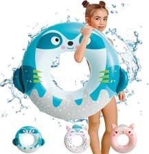 Image of Ergonomic PVC Swimming Rings - Fast Inflate Inflatable Pool Toys for All Ages