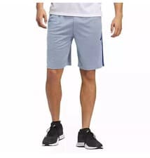 Image of Adidas Men's Active Stripe Short - Workout Running Shorts (Light Blue, XL)