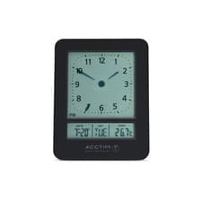 Image of Acctim Sinclair Digital Alarm Clock Radio Controlled Dual Couples Alarm Black