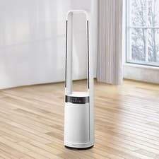 Image of Bladeless Tower Fan 36", sleek design, 6 speed settings, remote control