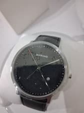 Image of BERING Mens Watch - NEW with Tags & Presentation Container Black Leather