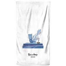 Image of Official Rick and Morty King Of Toilet Beach Towel