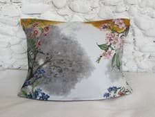 Image of Cushion Cover, Unique, Multicoloured, Flowers, Bold, Cotton, 28" x 20", Print D